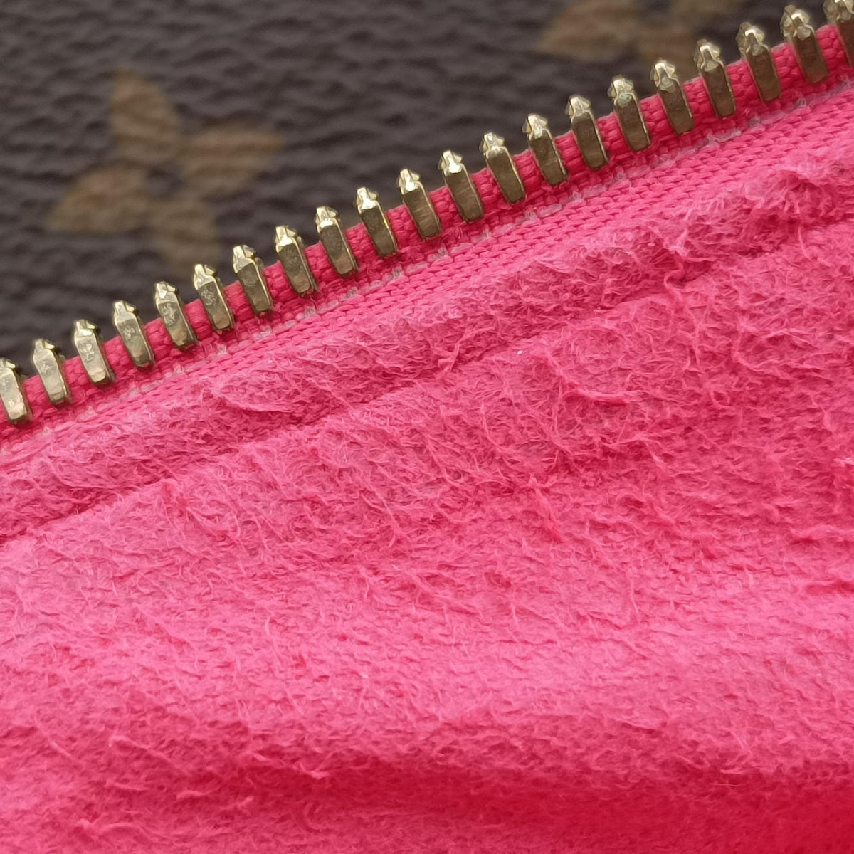 Secondhand Louis Vuitton PALLAS brown×Rose Monogram Canvas×calf leather M41147 shoulderbag | stylenewstar