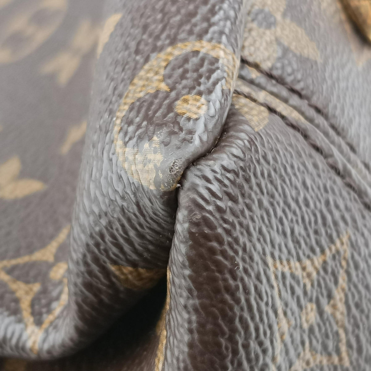 Secondhand Louis Vuitton PALLAS brown×Rose Monogram Canvas×calf leather M41147 shoulderbag | stylenewstar