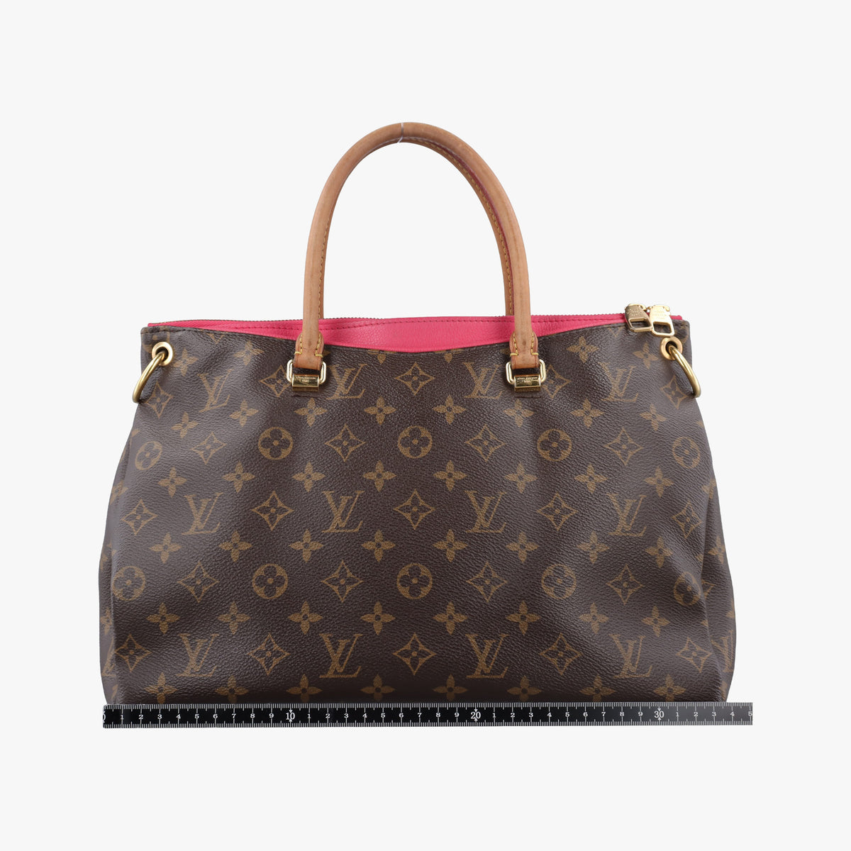 Secondhand Louis Vuitton PALLAS brown×Rose Monogram Canvas×calf leather M41147 shoulderbag | stylenewstar