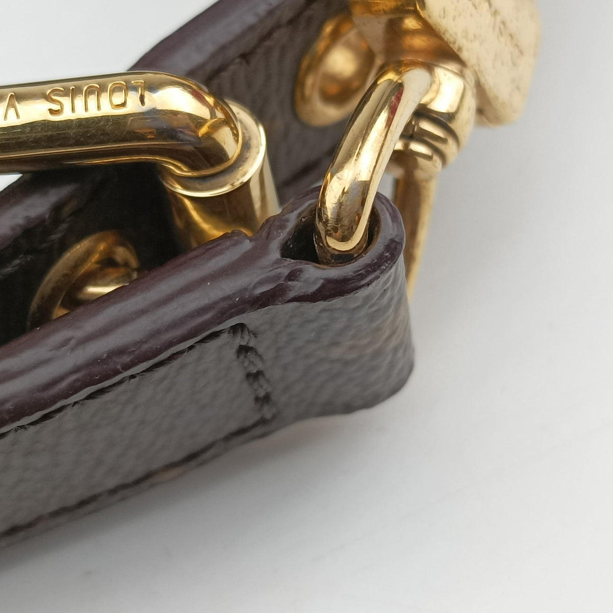 Secondhand Louis Vuitton PALLAS brown×Rose Monogram Canvas×calf leather M41147 shoulderbag | stylenewstar
