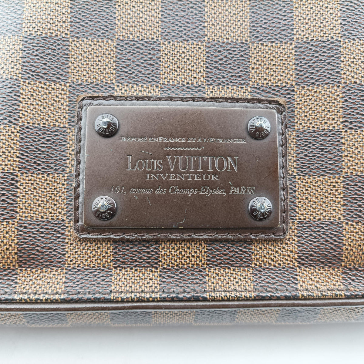 Secondhand Louis Vuitton BROOKLYN MM EBENE Damier Canvas N51211 shoulderbag | stylenewstar