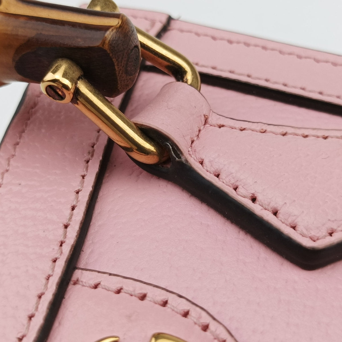 Pre-owned Gucci Diana Bamboo Mini Pink Leather 739079 shoulderbag | stylenewstar
