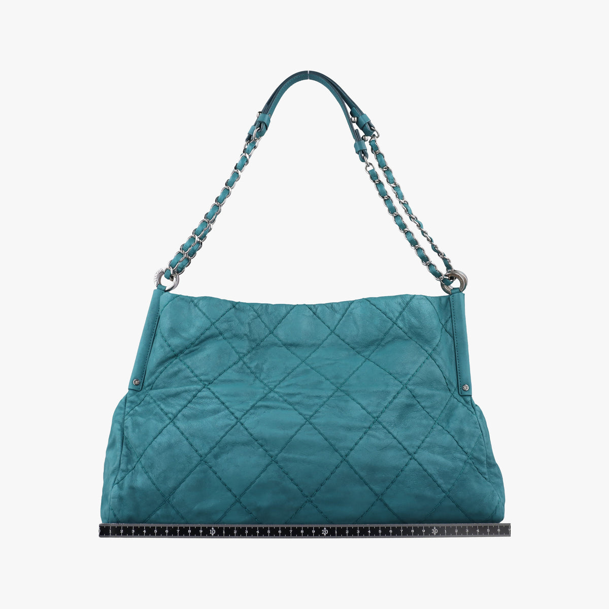 Pre-owned Chanel CC Soft Hobo Matelasse Blue Leather  handbag | stylenewstar
