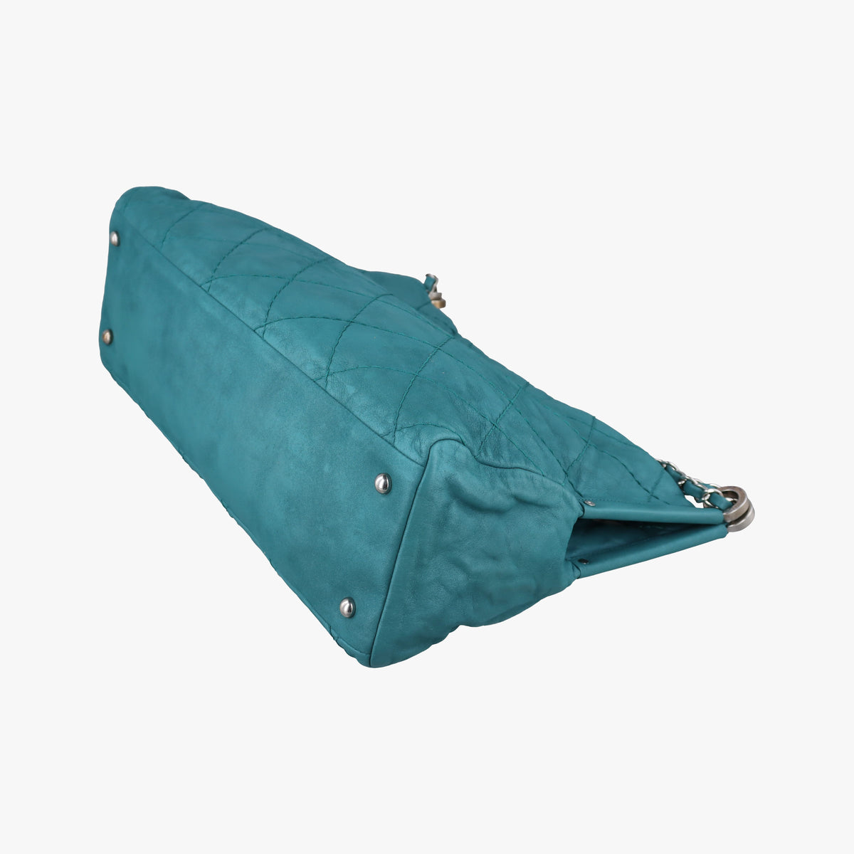 Pre-owned Chanel CC Soft Hobo Matelasse Blue Leather  handbag | stylenewstar