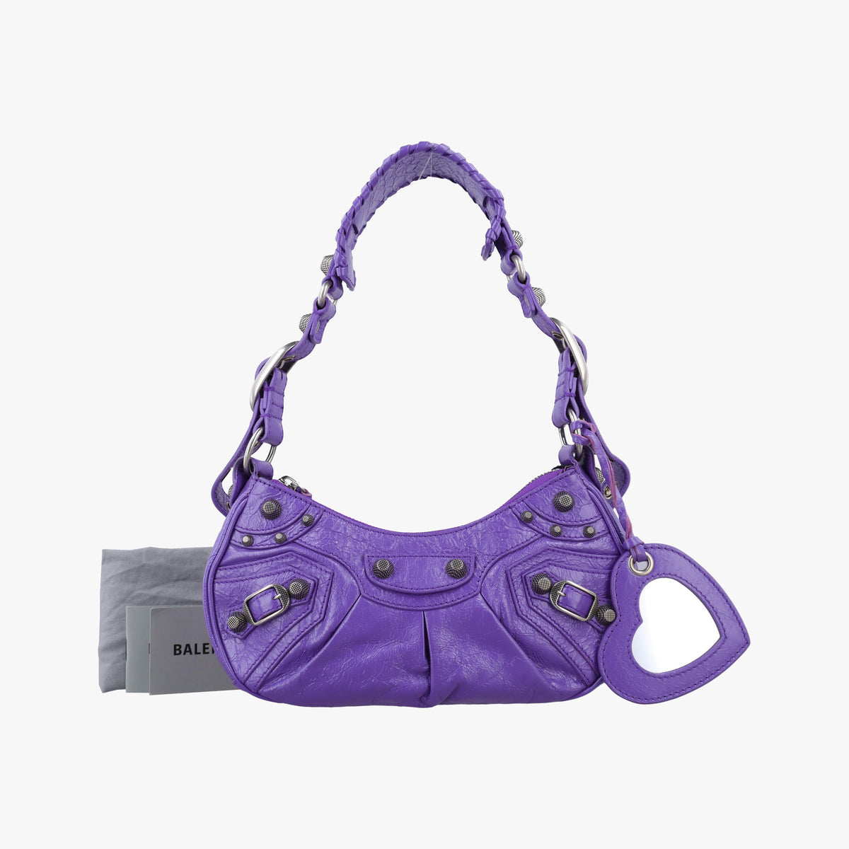 Pre-owned Balenciaga Le Cagole Purple cloth  shoulderbag | stylenewstar
