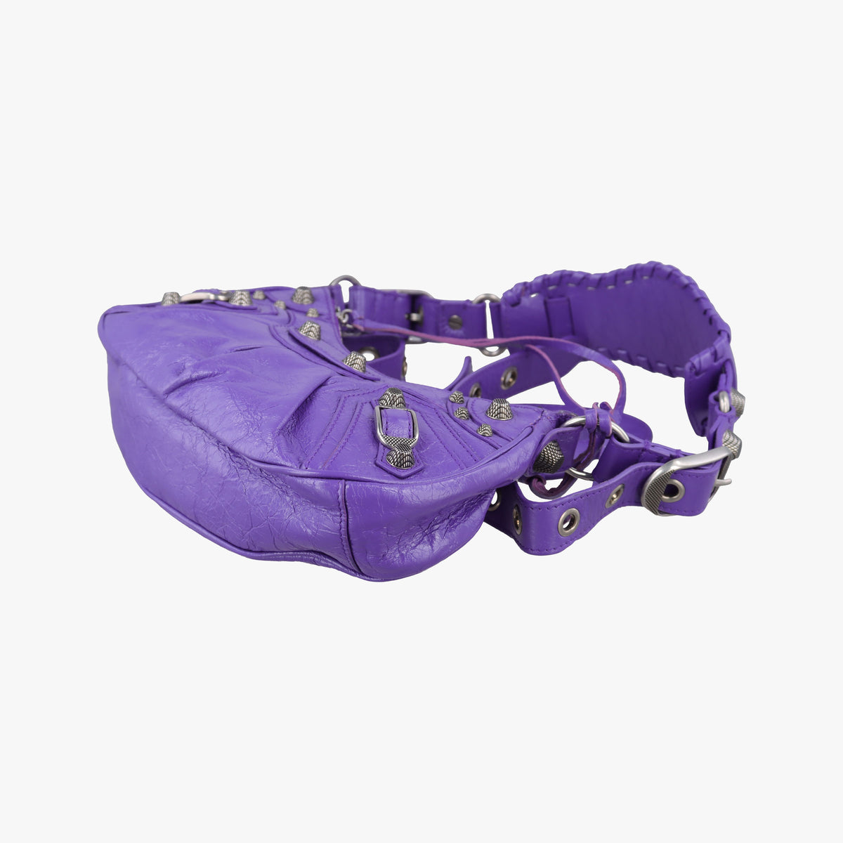 Pre-owned Balenciaga Le Cagole Purple cloth  shoulderbag | stylenewstar