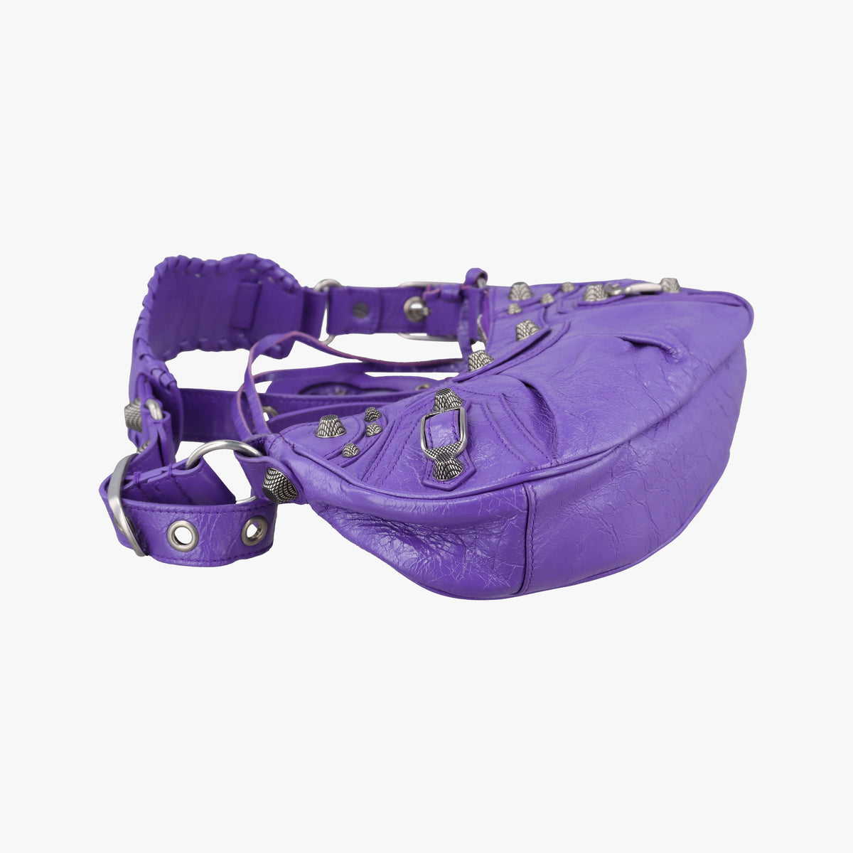Pre-owned Balenciaga Le Cagole Purple cloth  shoulderbag | stylenewstar