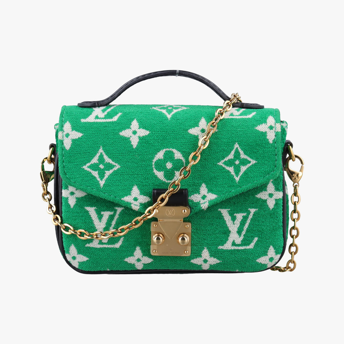 Secondhand Louis Vuitton Monogram Micro Metis Green x Black x White Velvet M81494 shoulderbag | stylenewstar