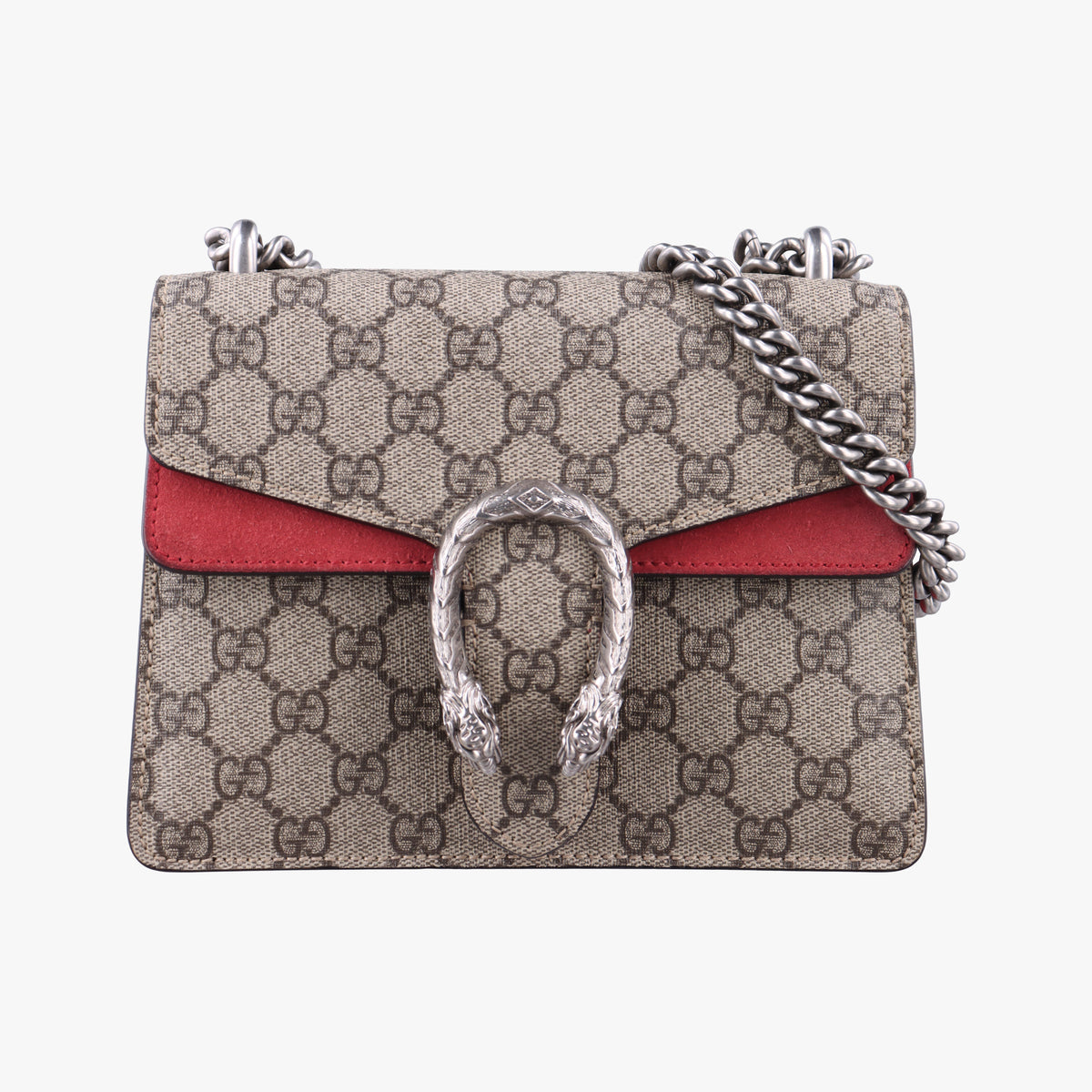 Secondhand Gucci Dionysus beige×red PVC coated canvas × suede 421970 shoulderbag | stylenewstar