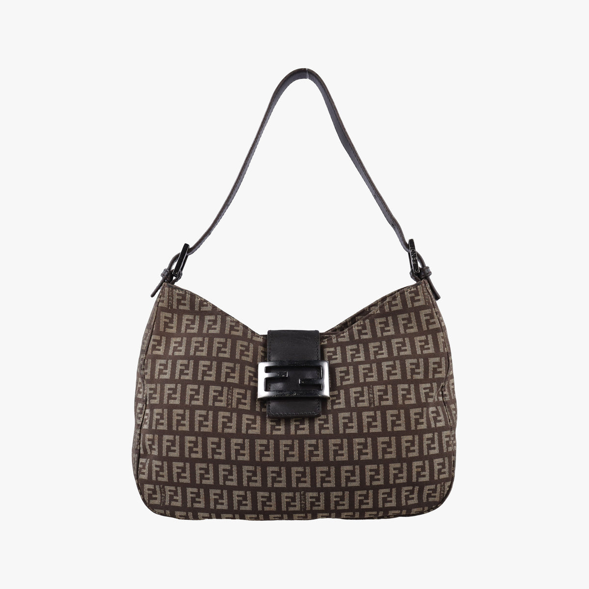 Secondhand Fendi Zucchino Brown Canvas 8BR036 shoulderbag | stylenewstar