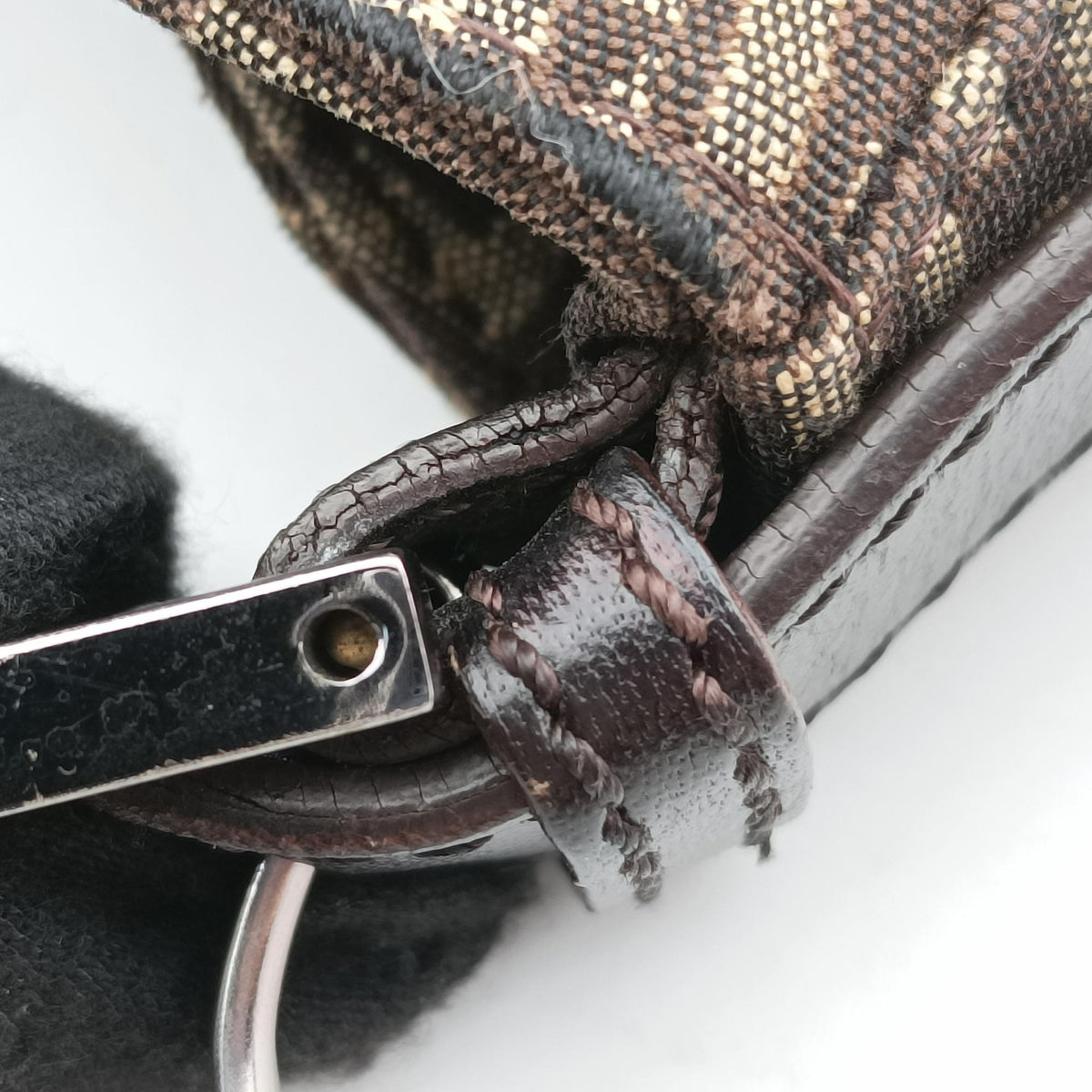 Secondhand Fendi Zucchino Brown Canvas 8BR036 shoulderbag | stylenewstar