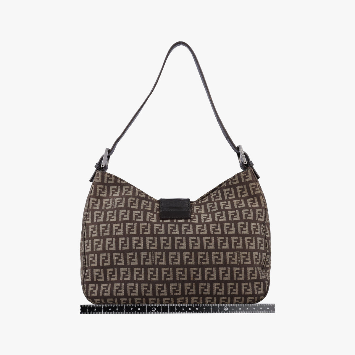 Secondhand Fendi Zucchino Brown Canvas 8BR036 shoulderbag | stylenewstar