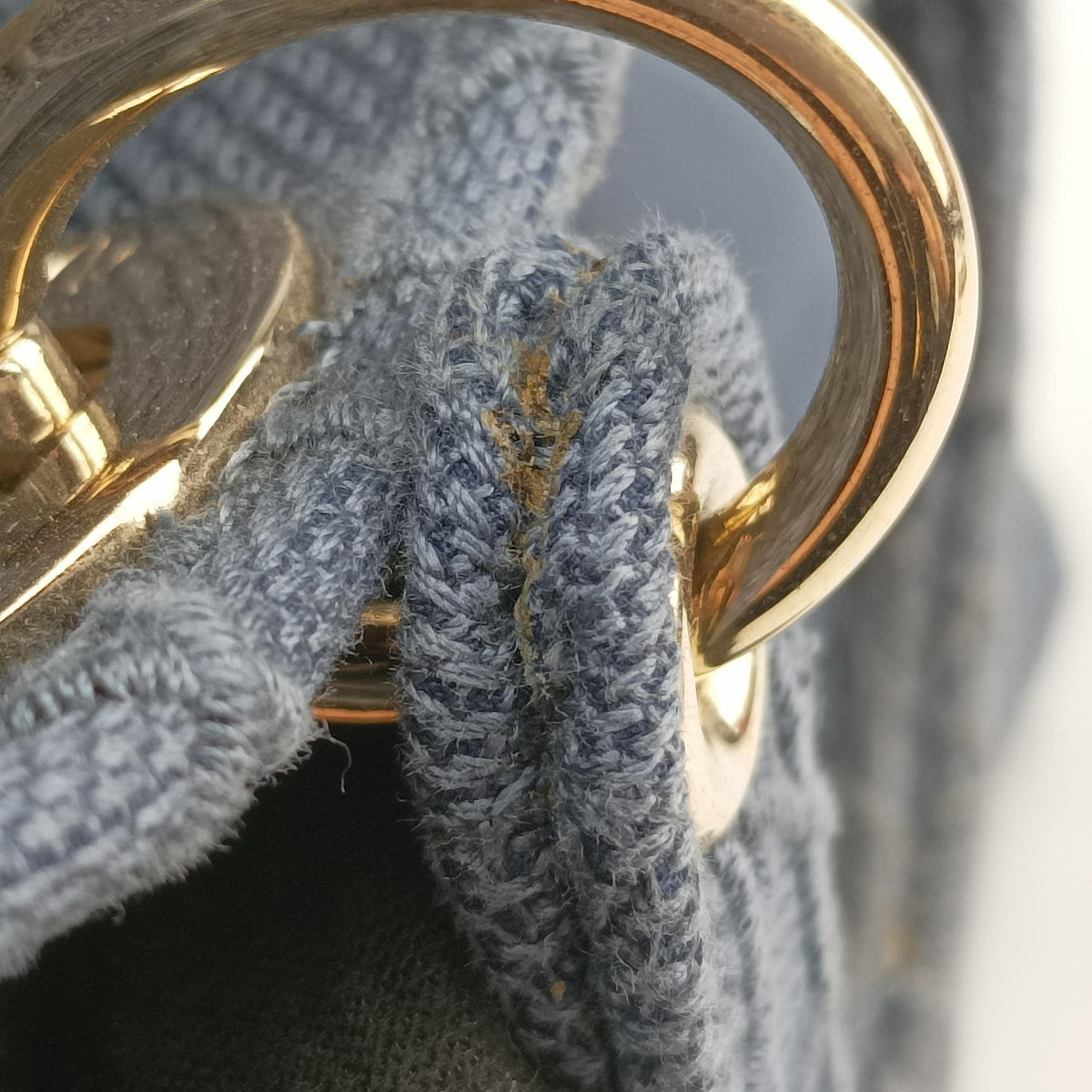 Secondhand Christian Dior Lady Dior D-lite Blue Jacquard  shoulderbag | stylenewstar