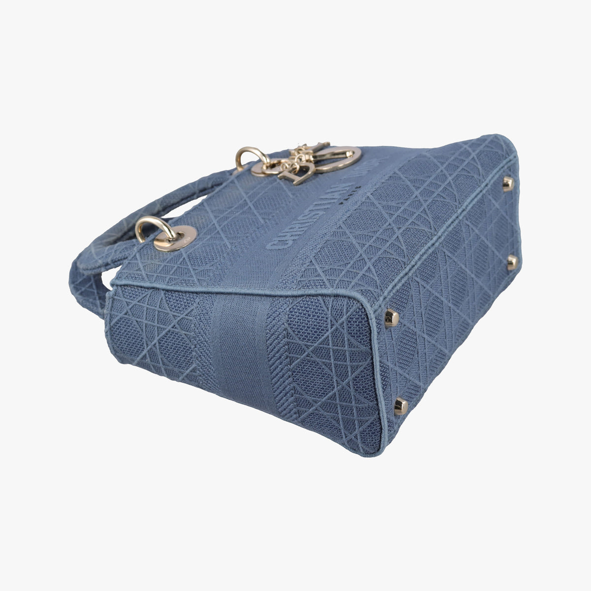 Secondhand Christian Dior Lady Dior D-lite Blue Jacquard  shoulderbag | stylenewstar