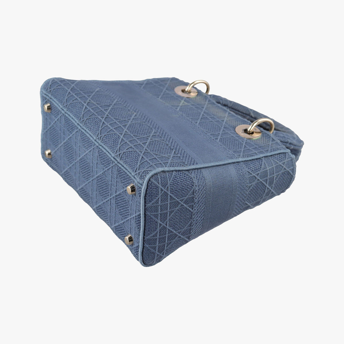 Secondhand Christian Dior Lady Dior D-lite Blue Jacquard  shoulderbag | stylenewstar