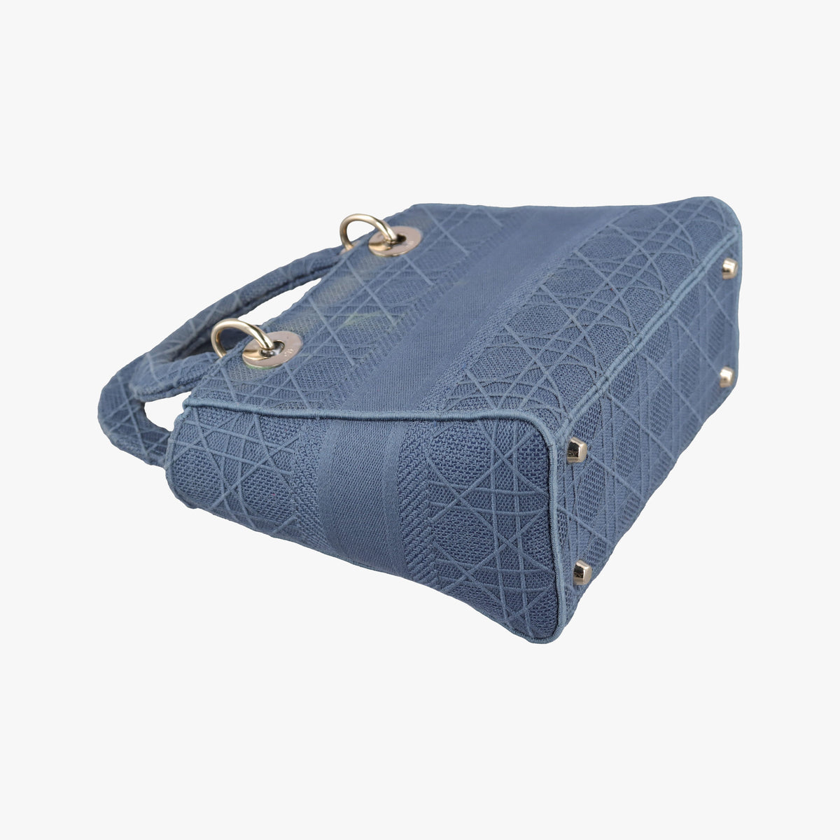 Secondhand Christian Dior Lady Dior D-lite Blue Jacquard  shoulderbag | stylenewstar