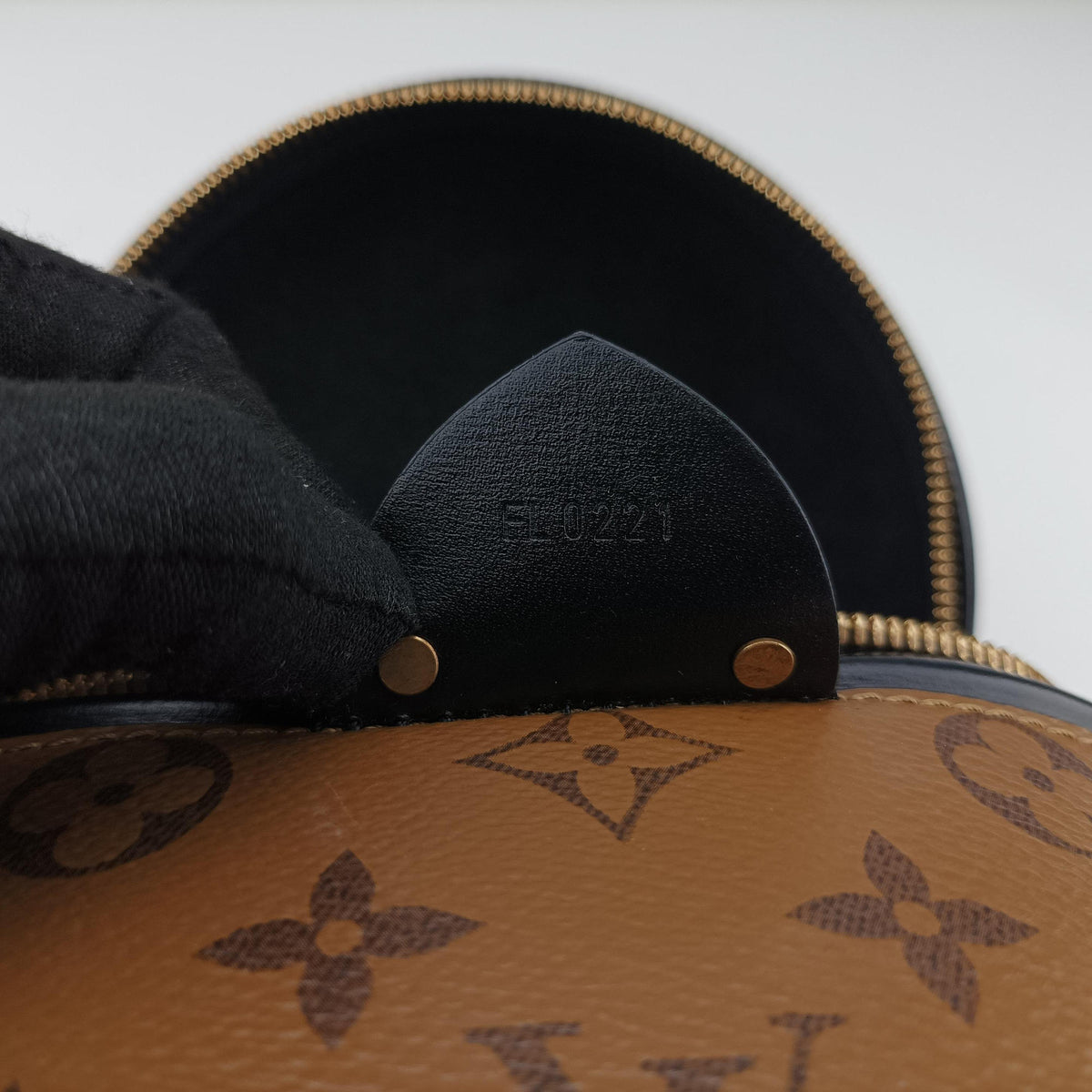Secondhand Louis Vuitton Cannes Brown × Black Monogram Reverse Giant M43986 shoulderbag | stylenewstar