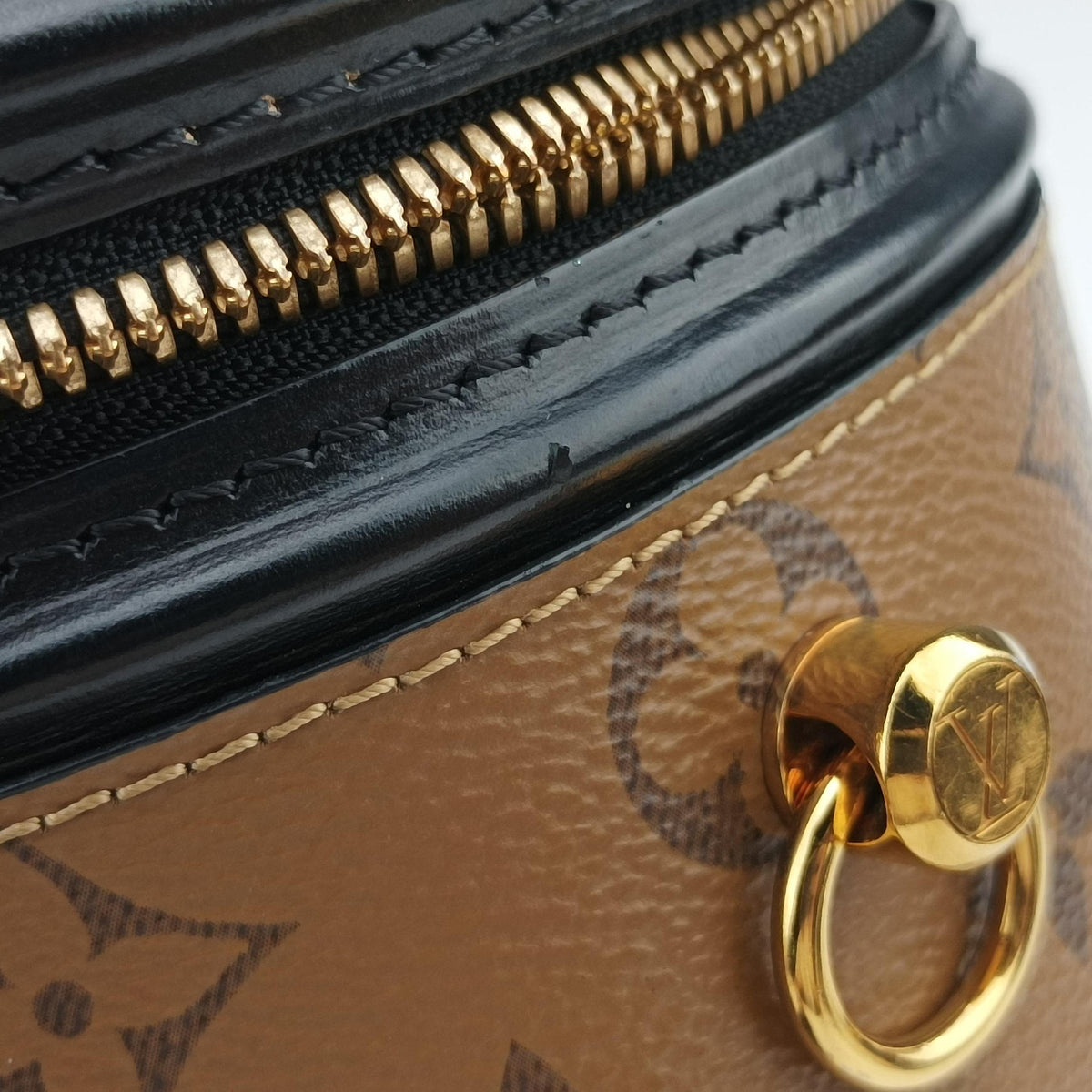 Secondhand Louis Vuitton Cannes Brown × Black Monogram Reverse Giant M43986 shoulderbag | stylenewstar