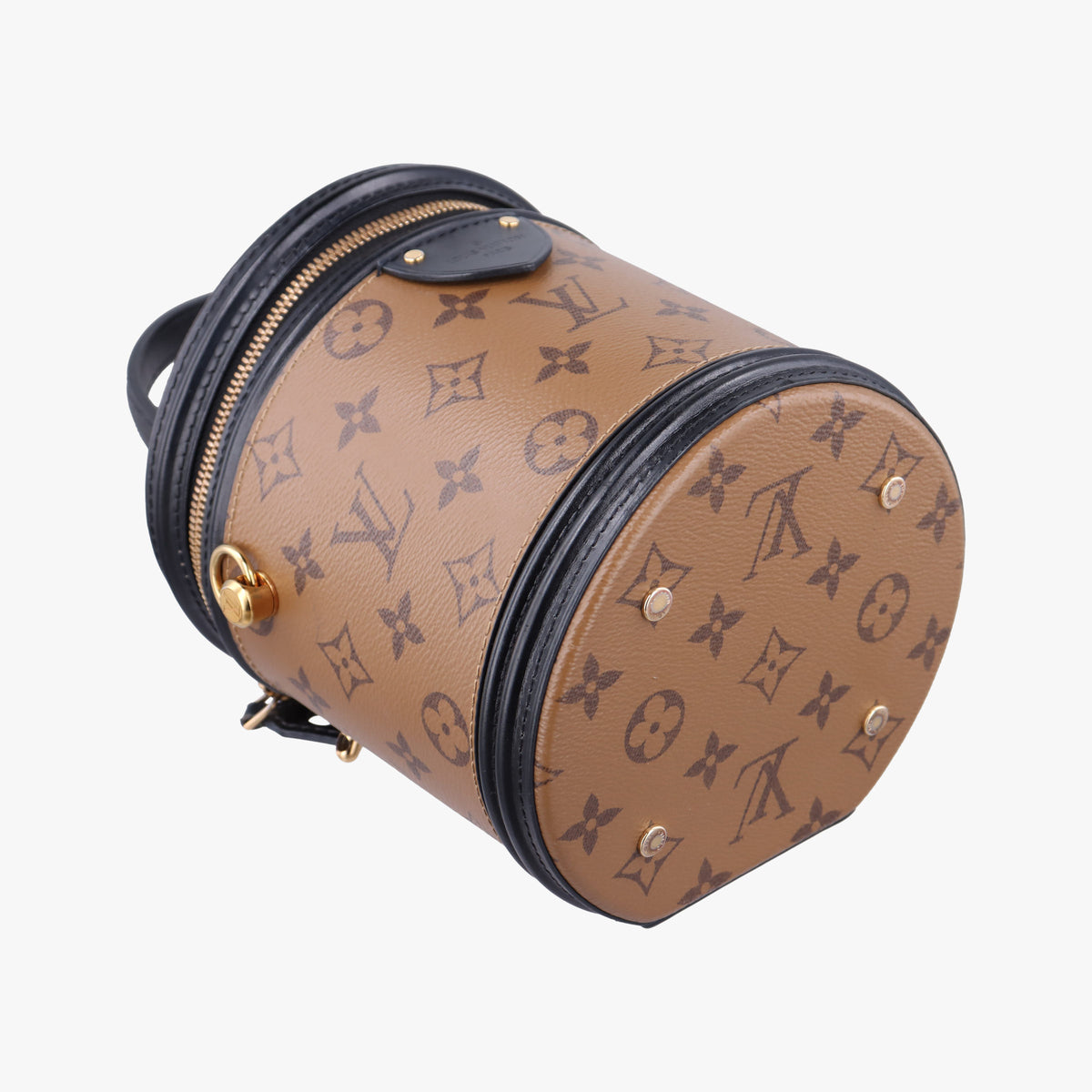 Secondhand Louis Vuitton Cannes Brown × Black Monogram Reverse Giant M43986 shoulderbag | stylenewstar