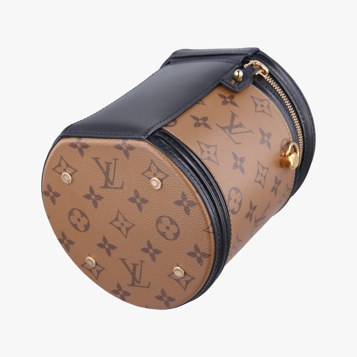 Secondhand Louis Vuitton Cannes Brown × Black Monogram Reverse Giant M43986 shoulderbag | stylenewstar