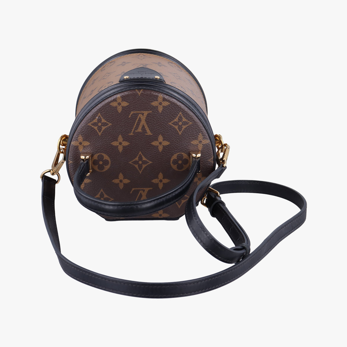 Secondhand Louis Vuitton Cannes Brown × Black Monogram Reverse Giant M43986 shoulderbag | stylenewstar