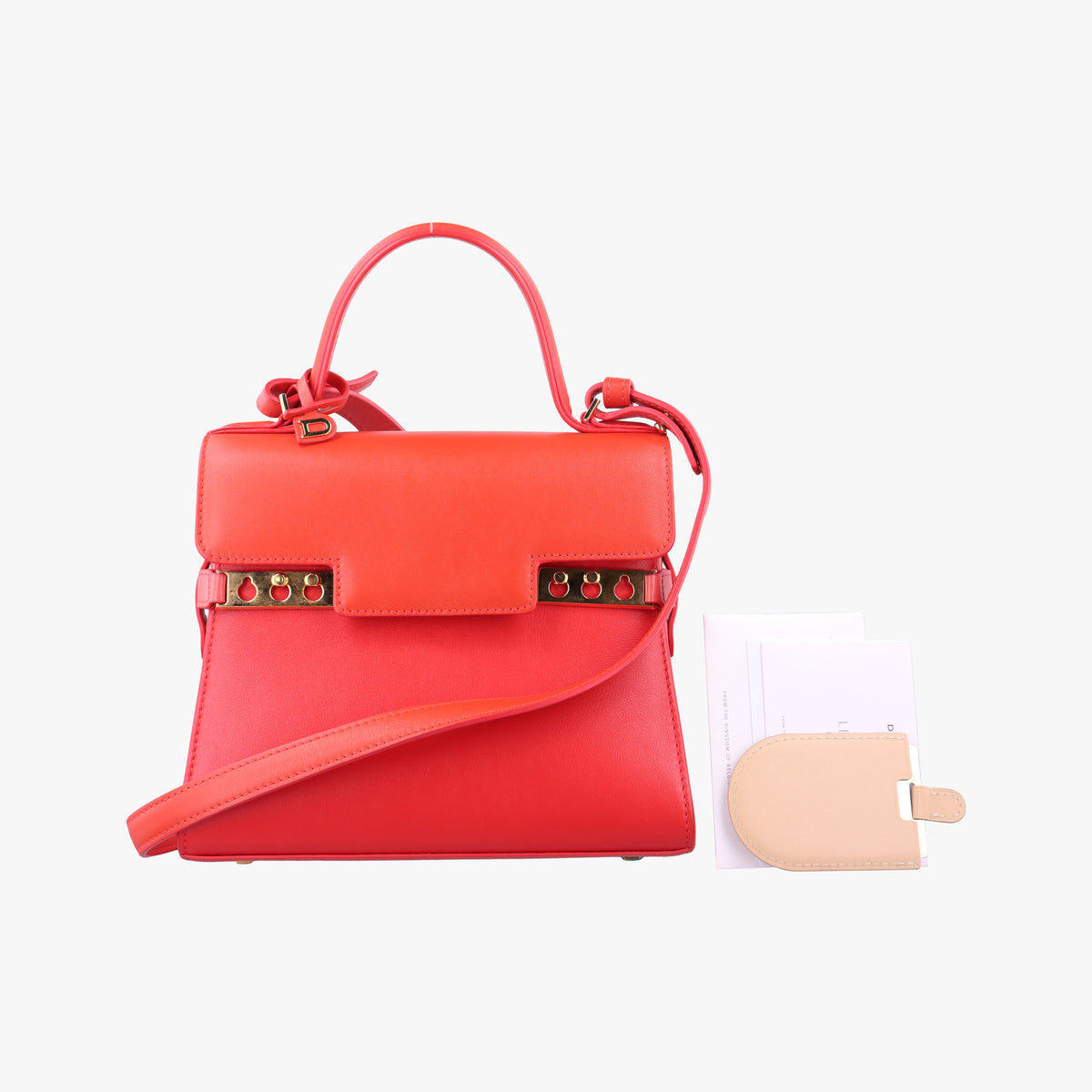 Pre-owned Delvaux Tempete Orange leather  shoulderbag | stylenewstar