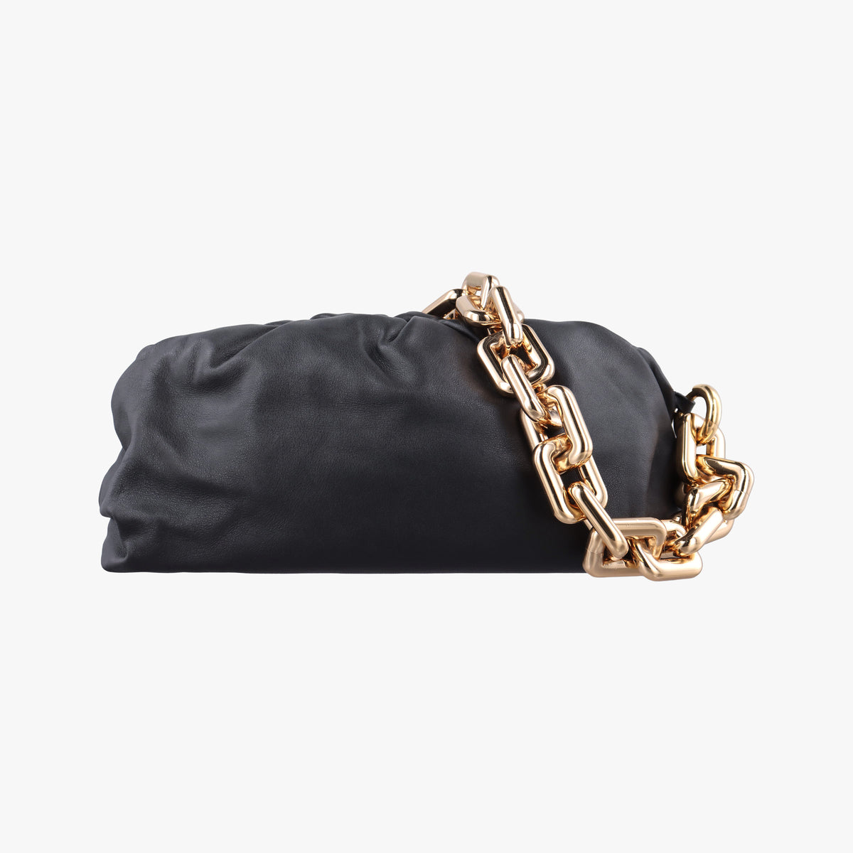 Vintage Bottega Veneta THE Chain Pouch Black lambskin  shoulderbag | stylenewstar