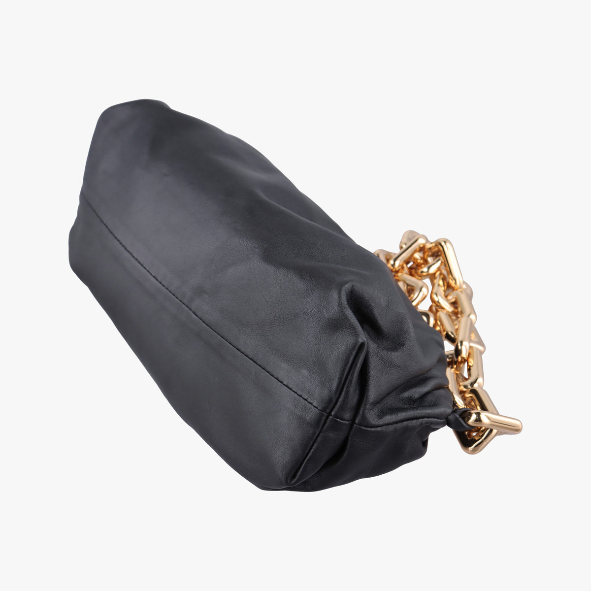 Vintage Bottega Veneta THE Chain Pouch Black lambskin  shoulderbag | stylenewstar