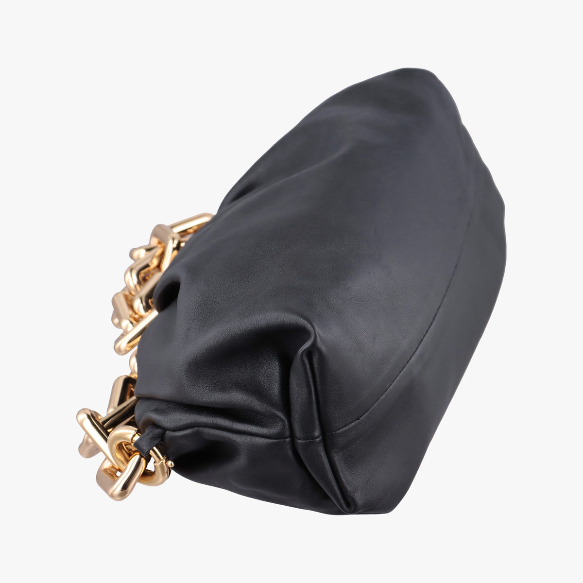 Vintage Bottega Veneta THE Chain Pouch Black lambskin  shoulderbag | stylenewstar