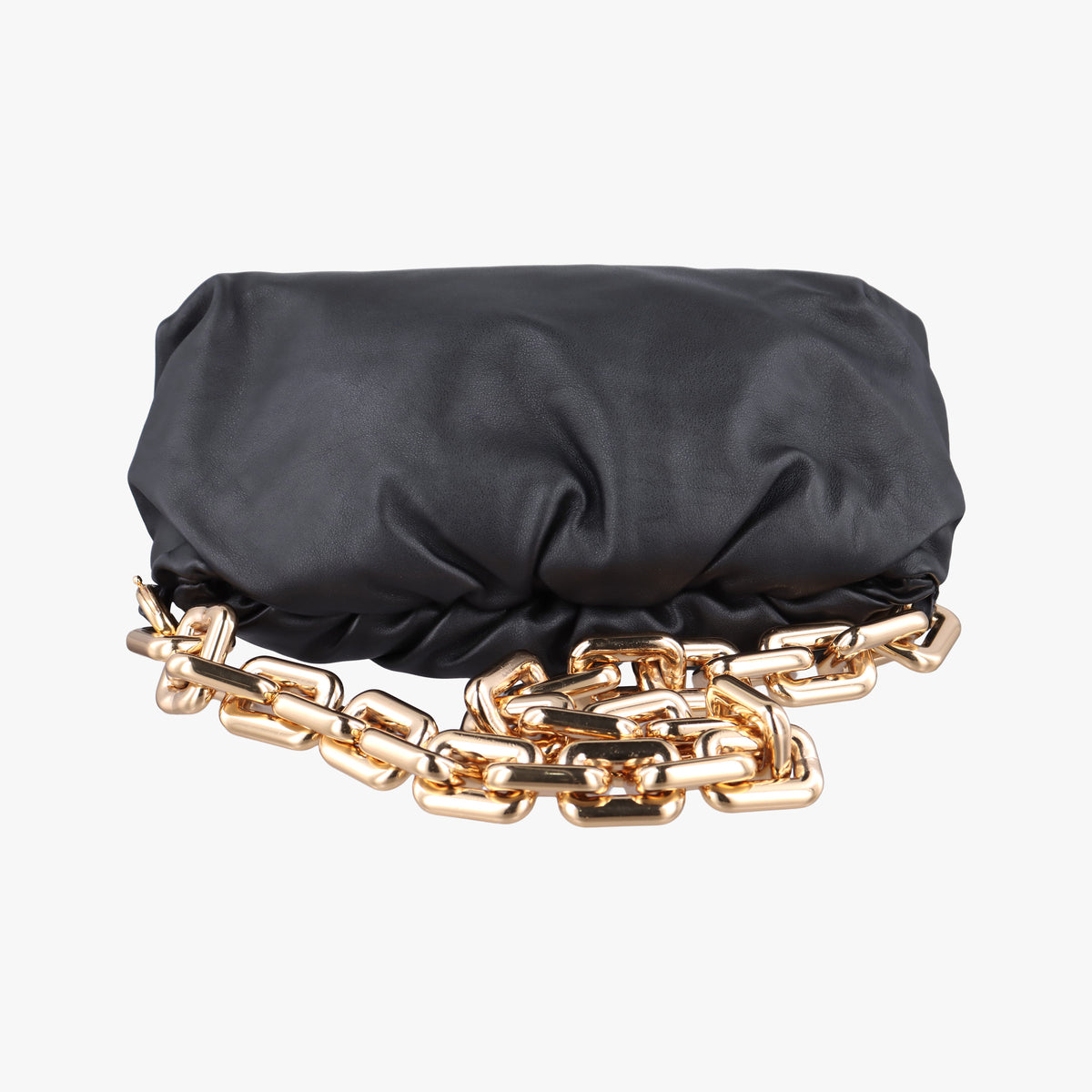 Vintage Bottega Veneta THE Chain Pouch Black lambskin  shoulderbag | stylenewstar
