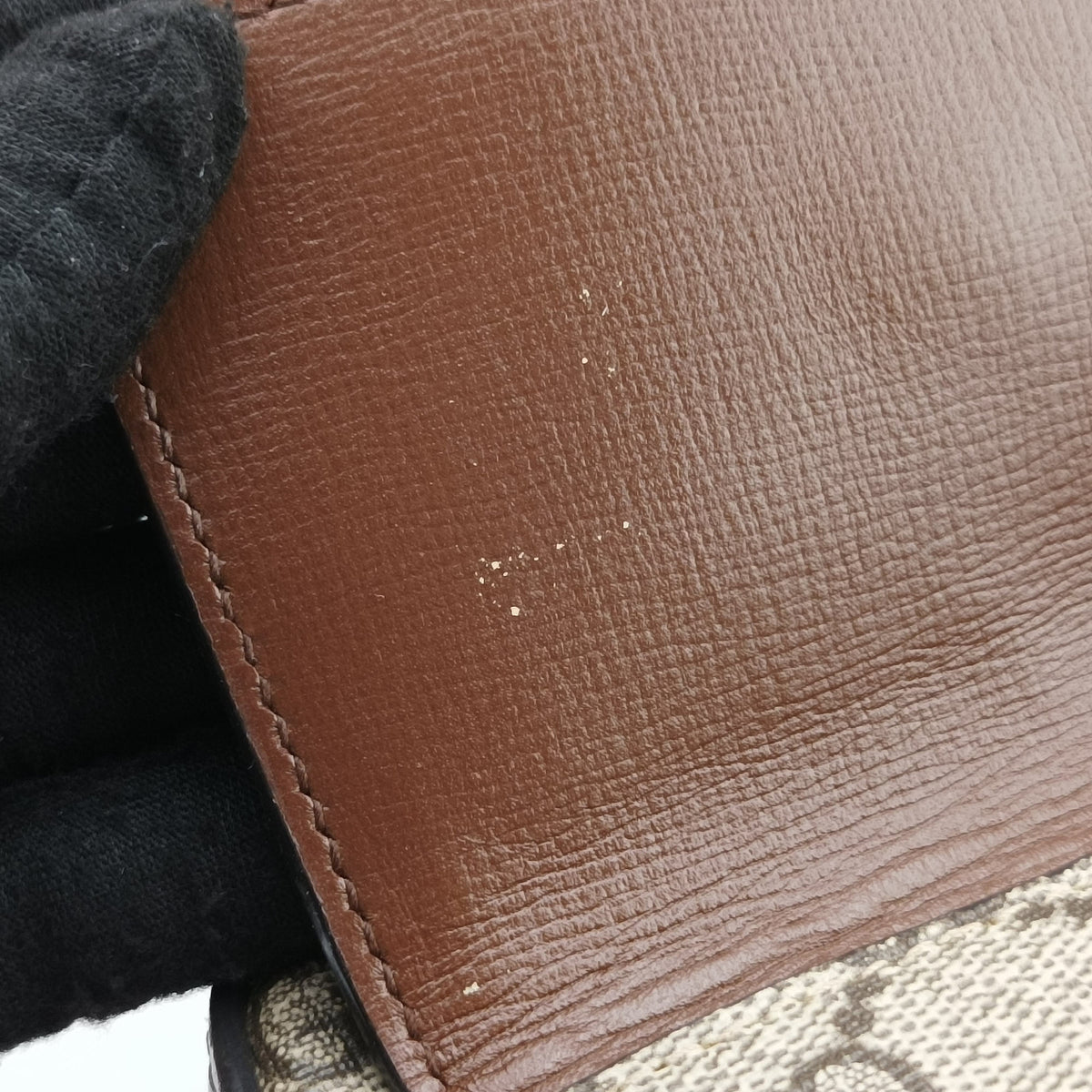 Pre-owned Gucci Horsebit 1955 beige×brown PVC coated canvas ×Leather 645454 shoulderbag | stylenewstar