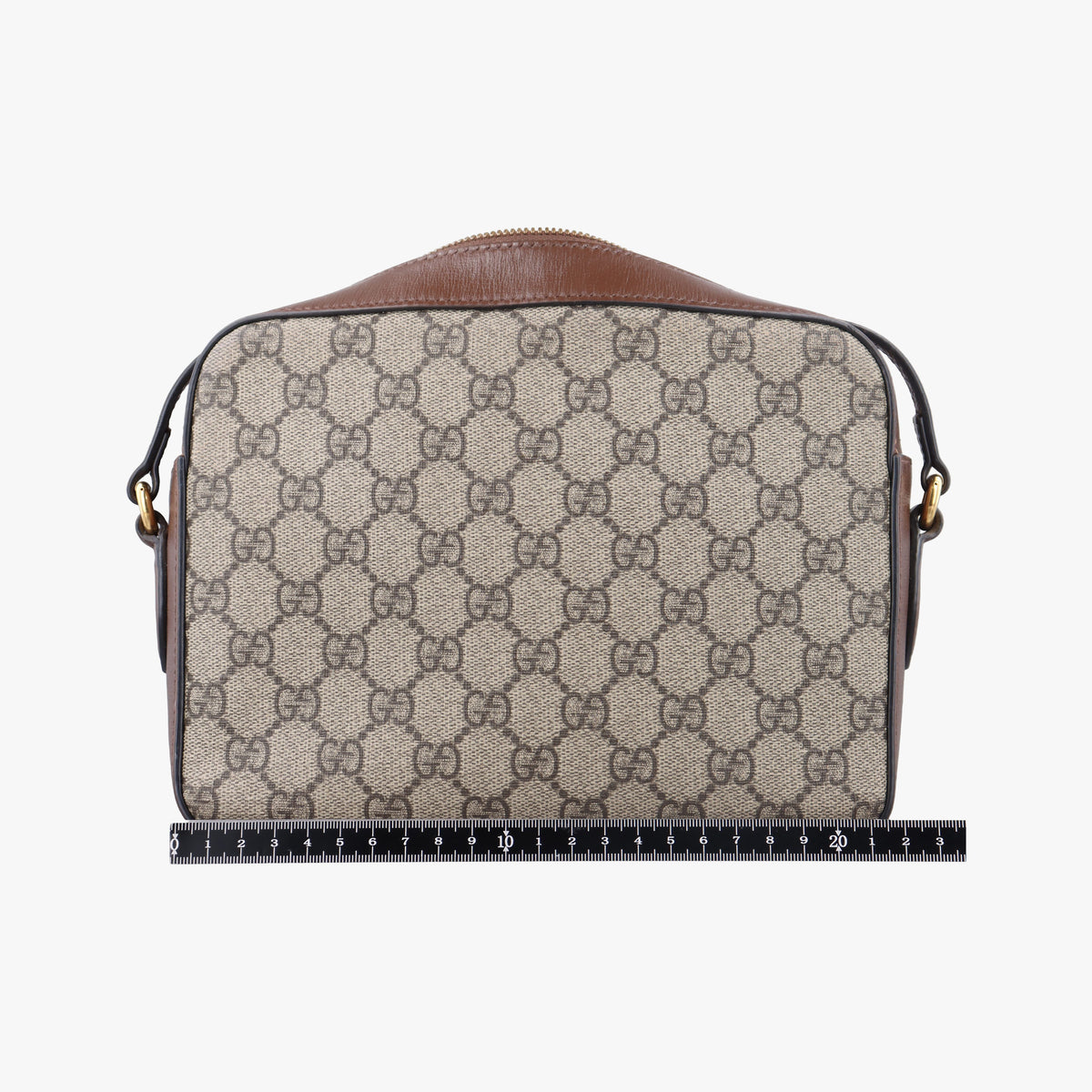 Pre-owned Gucci Horsebit 1955 beige×brown PVC coated canvas ×Leather 645454 shoulderbag | stylenewstar