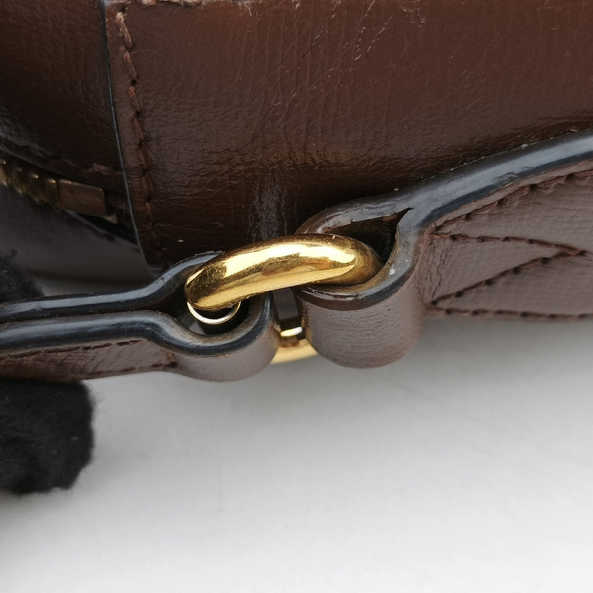 Pre-owned Gucci Horsebit 1955 beige×brown PVC coated canvas ×Leather 645454 shoulderbag | stylenewstar