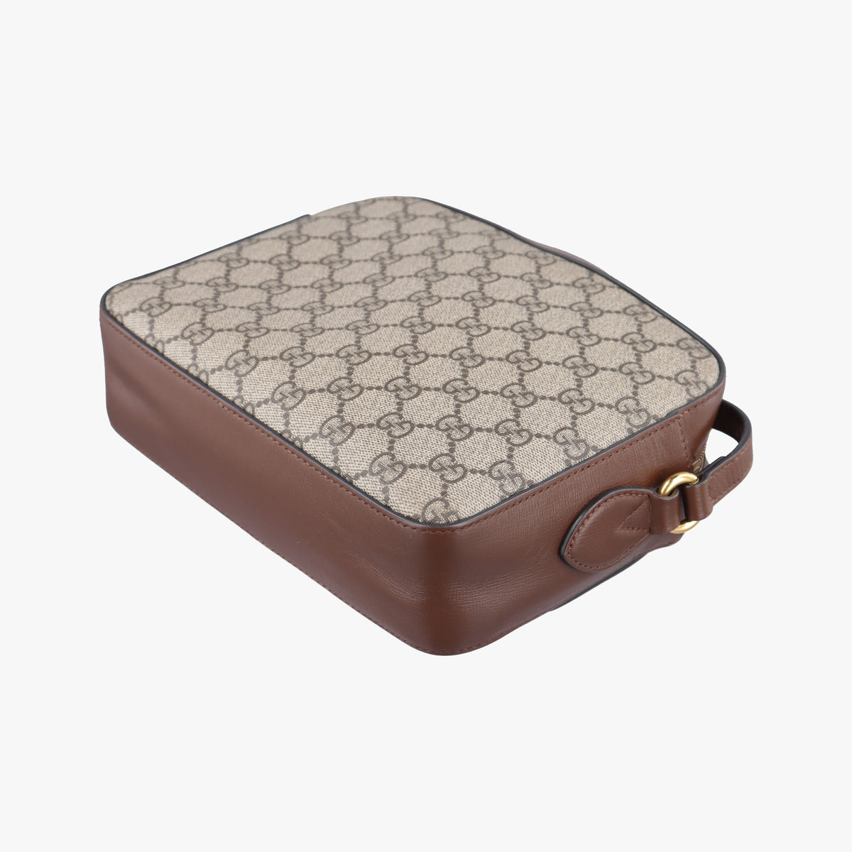 Pre-owned Gucci Horsebit 1955 beige×brown PVC coated canvas ×Leather 645454 shoulderbag | stylenewstar