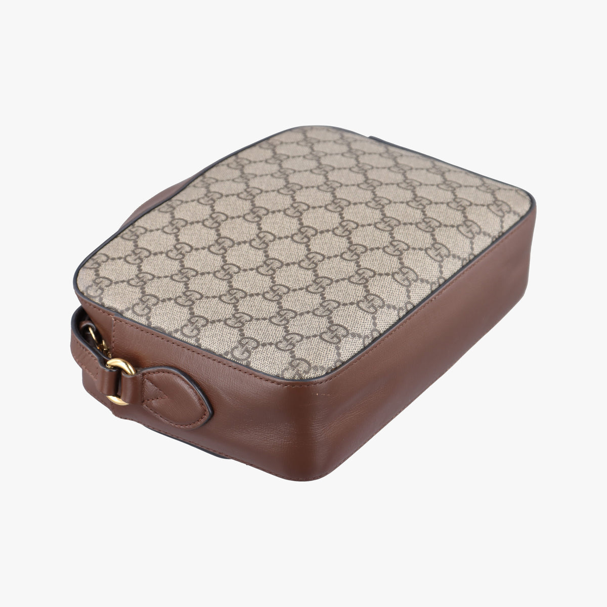 Pre-owned Gucci Horsebit 1955 beige×brown PVC coated canvas ×Leather 645454 shoulderbag | stylenewstar