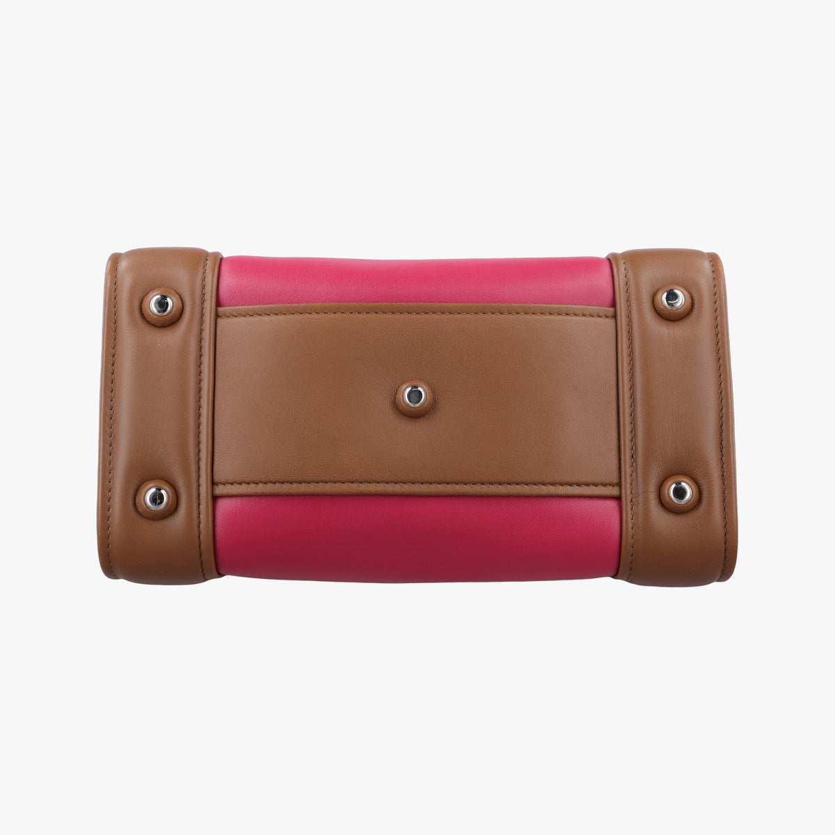 Pre-owned Miu Miu Madras Brown×Pink Leather  shoulderbag | stylenewstar