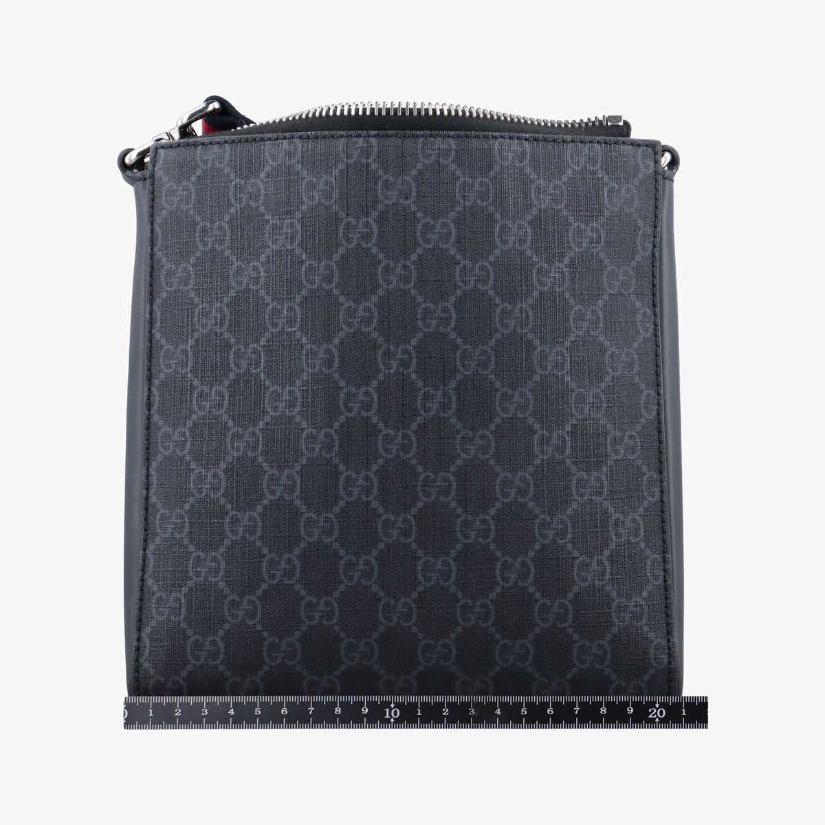 Pre-owned Gucci GG Supreme Courrier Messenger Black×Multicolour PVC coated canvas×Leather 547751 shoulderbag | stylenewstar