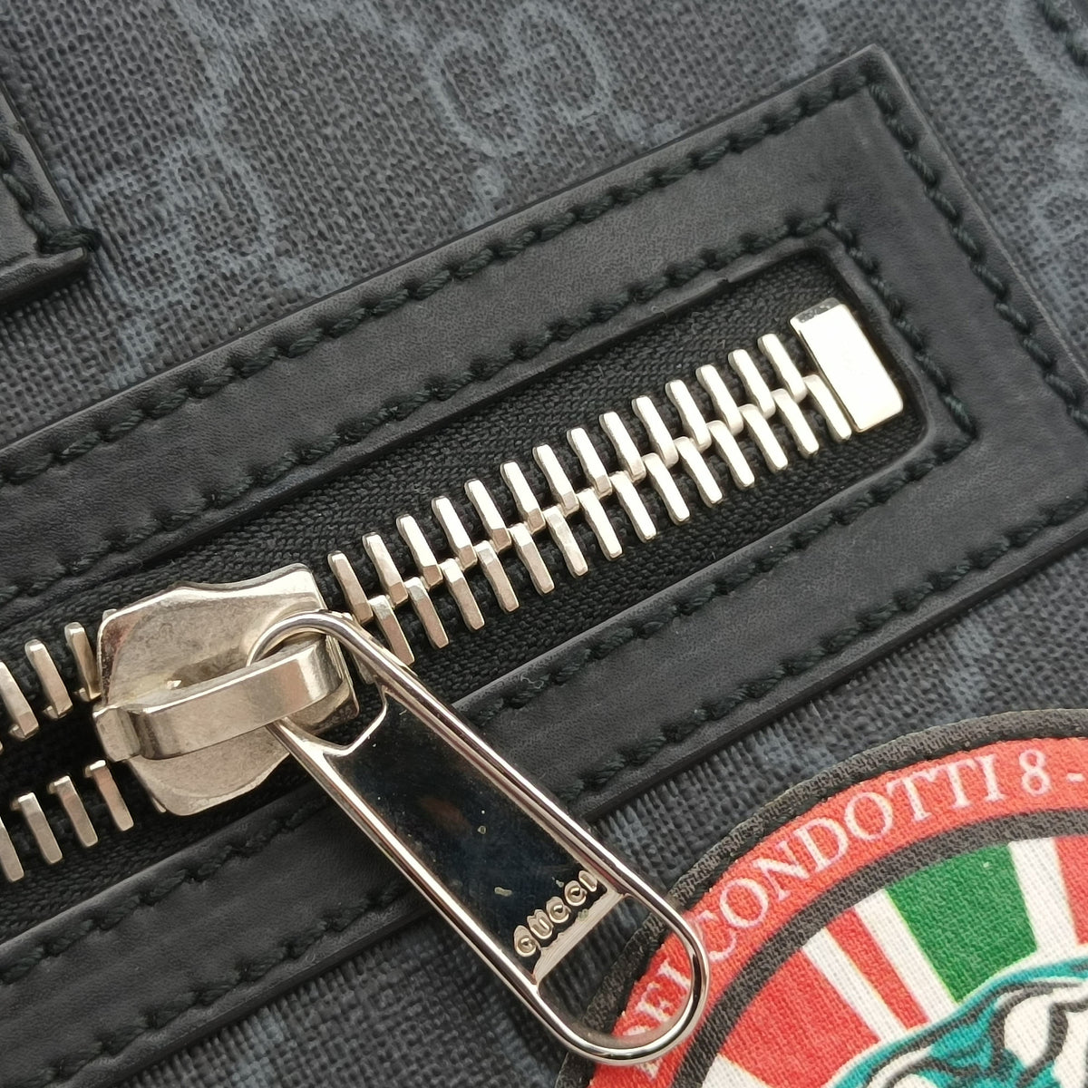 Pre-owned Gucci GG Supreme Courrier Messenger Black×Multicolour PVC coated canvas×Leather 547751 shoulderbag | stylenewstar