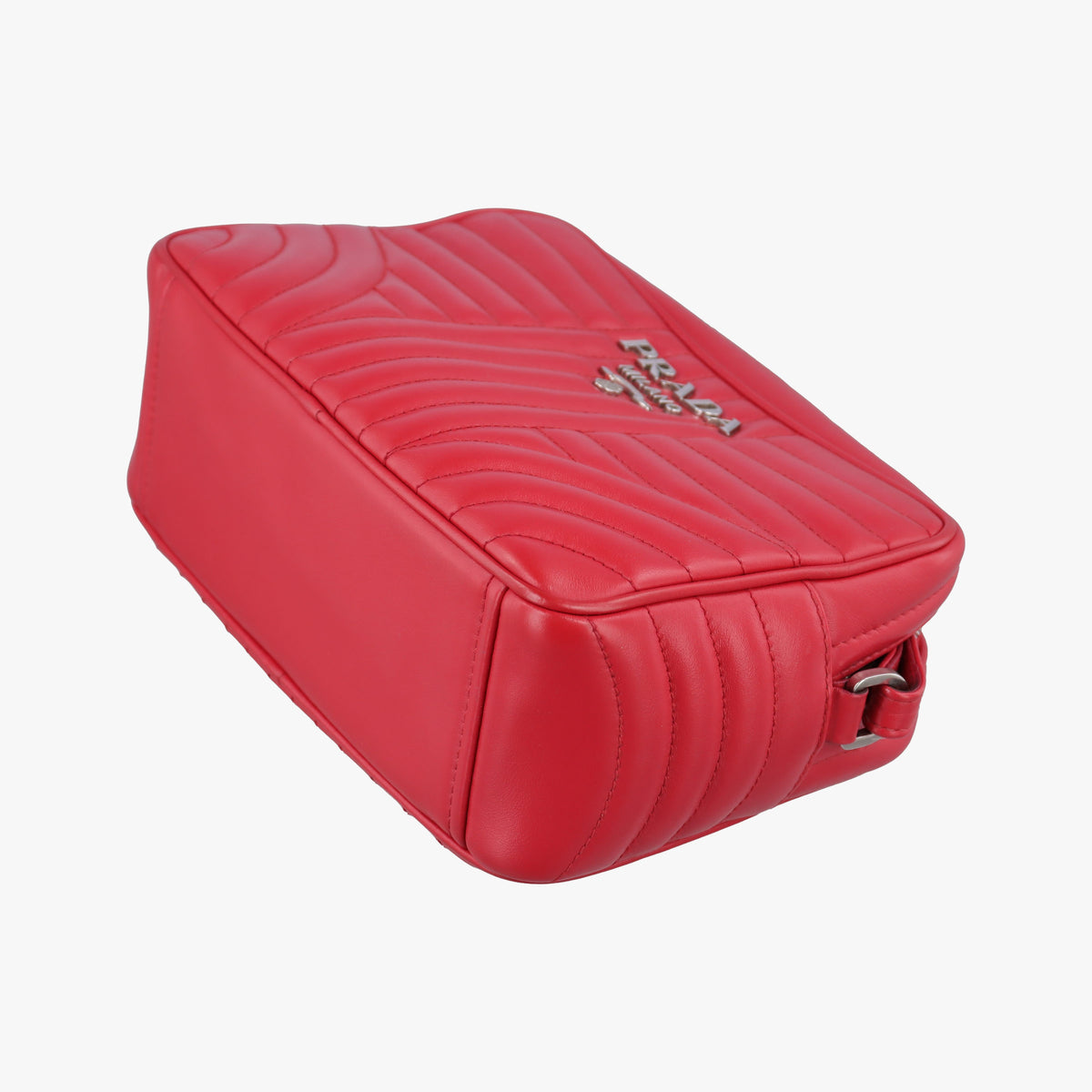 Pre-owned Prada Diagramme Red leather 1BH084 shoulderbag | stylenewstar