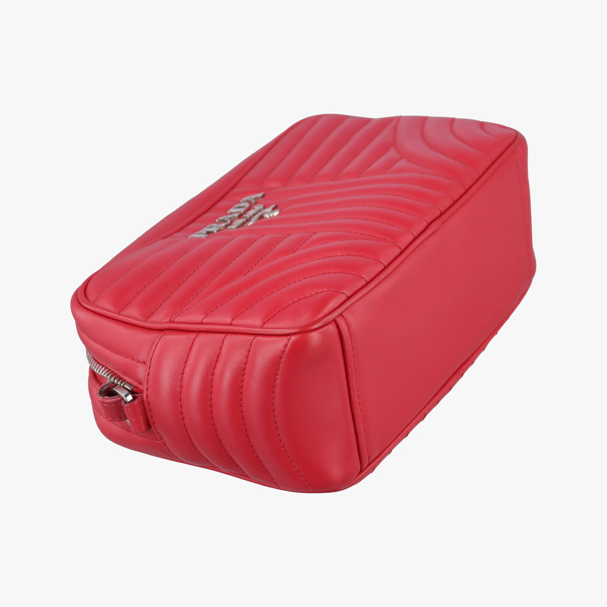 Pre-owned Prada Diagramme Red leather 1BH084 shoulderbag | stylenewstar