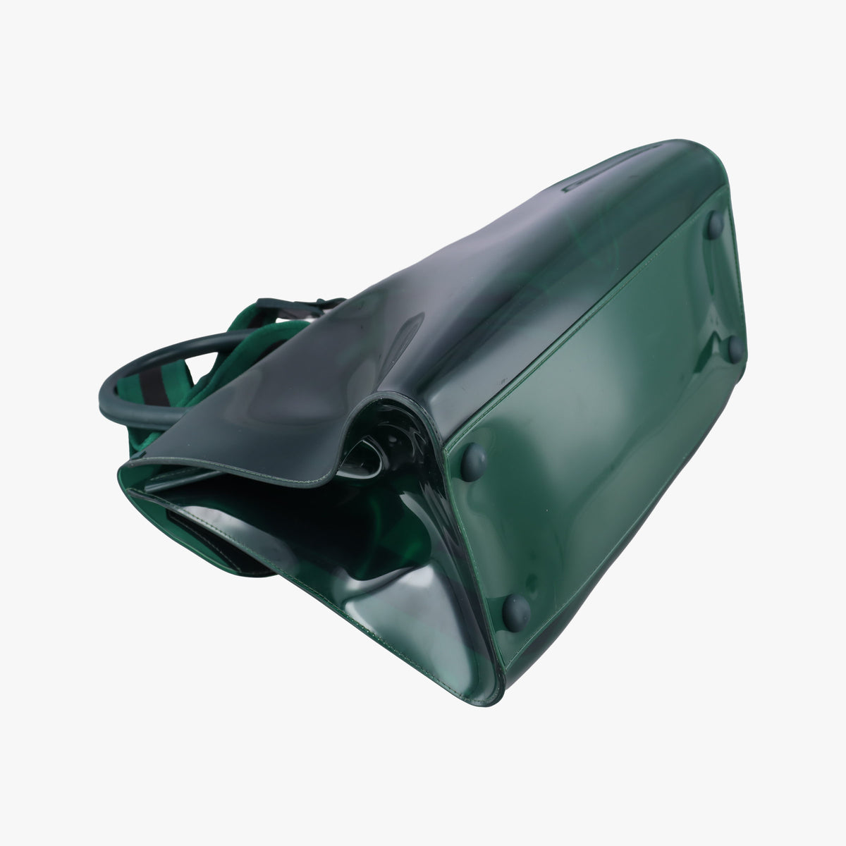 Pre-owned Delvaux The Hero Brillant Green PVC (Vinyl Chloride) × Rubber  shoulderbag | stylenewstar