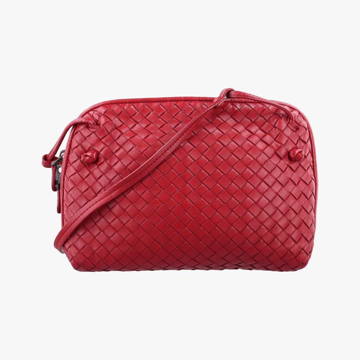 Pre-owned Bottega Veneta Nodini Intrecciato Rose Lambskin  shoulderbag | stylenewstar