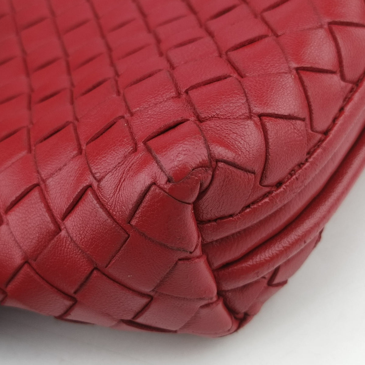 Pre-owned Bottega Veneta Nodini Intrecciato Rose Lambskin  shoulderbag | stylenewstar