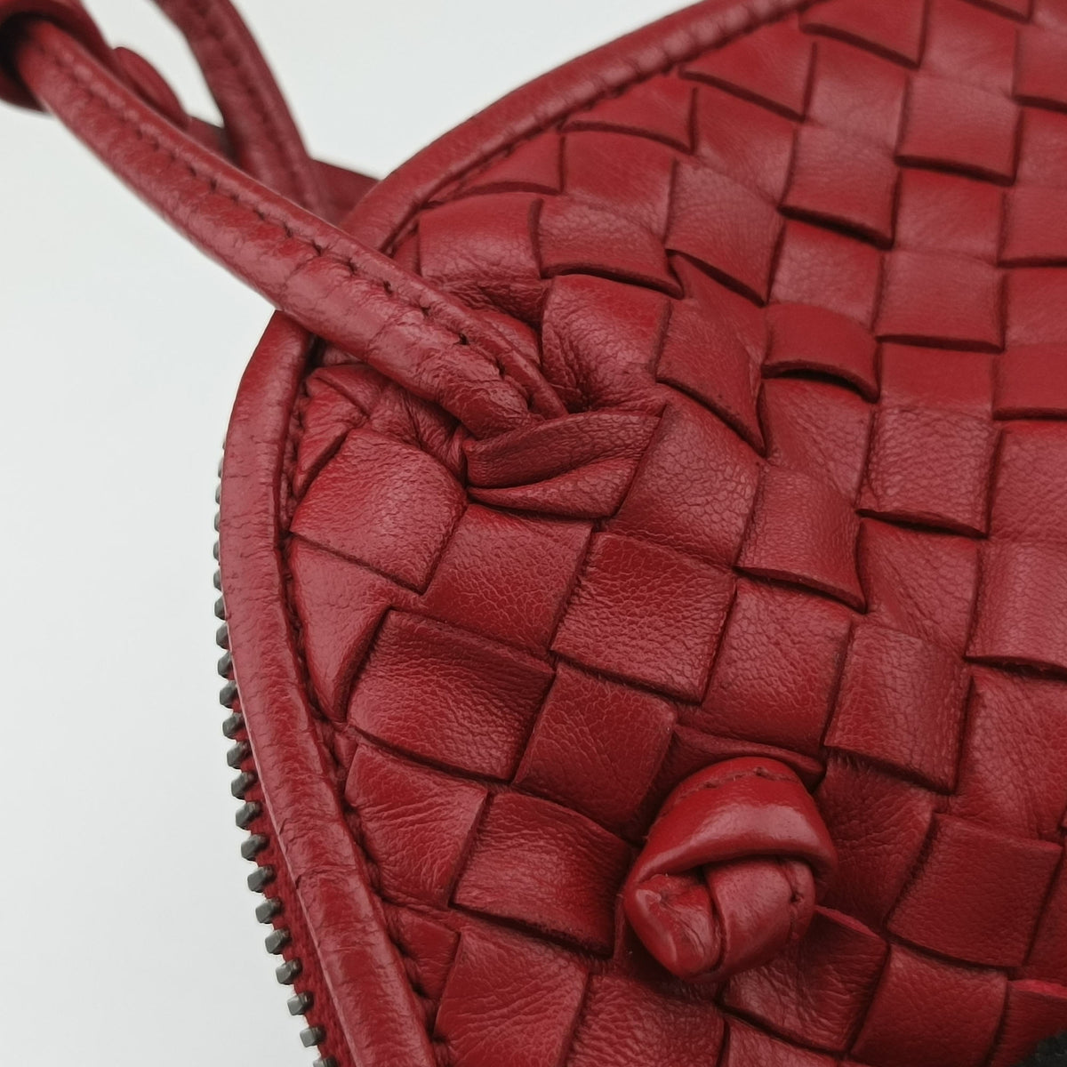 Pre-owned Bottega Veneta Nodini Intrecciato Rose Lambskin  shoulderbag | stylenewstar