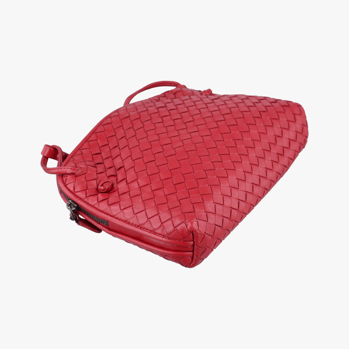 Pre-owned Bottega Veneta Nodini Intrecciato Rose Lambskin  shoulderbag | stylenewstar