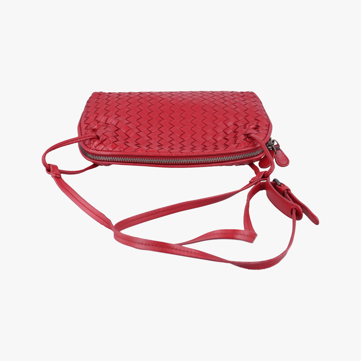 Pre-owned Bottega Veneta Nodini Intrecciato Rose Lambskin  shoulderbag | stylenewstar