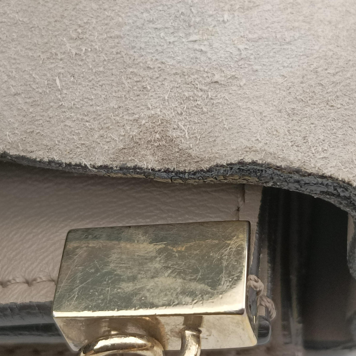 Pre-owned Chloe FAYE Grey Suede × leather  shoulderbag | stylenewstar