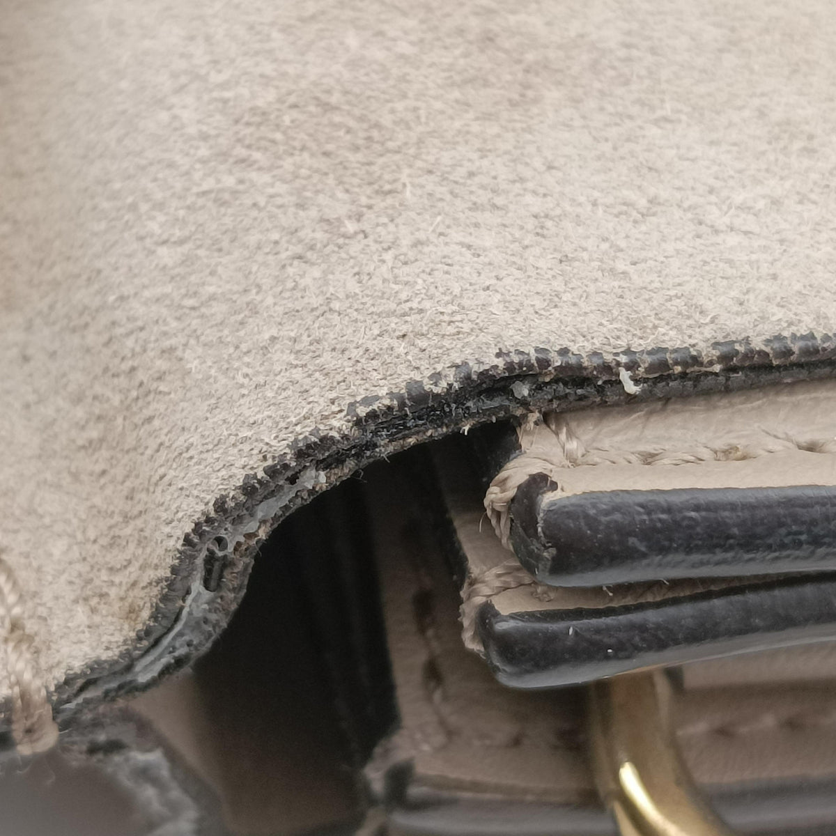 Pre-owned Chloe FAYE Grey Suede × leather  shoulderbag | stylenewstar