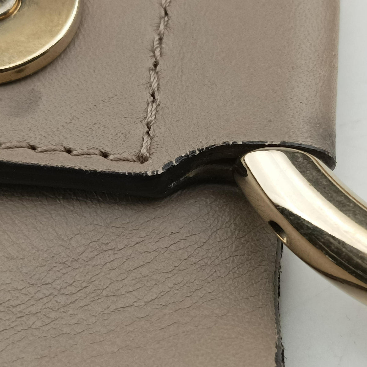 Pre-owned Chloe FAYE Grey Suede × leather  shoulderbag | stylenewstar