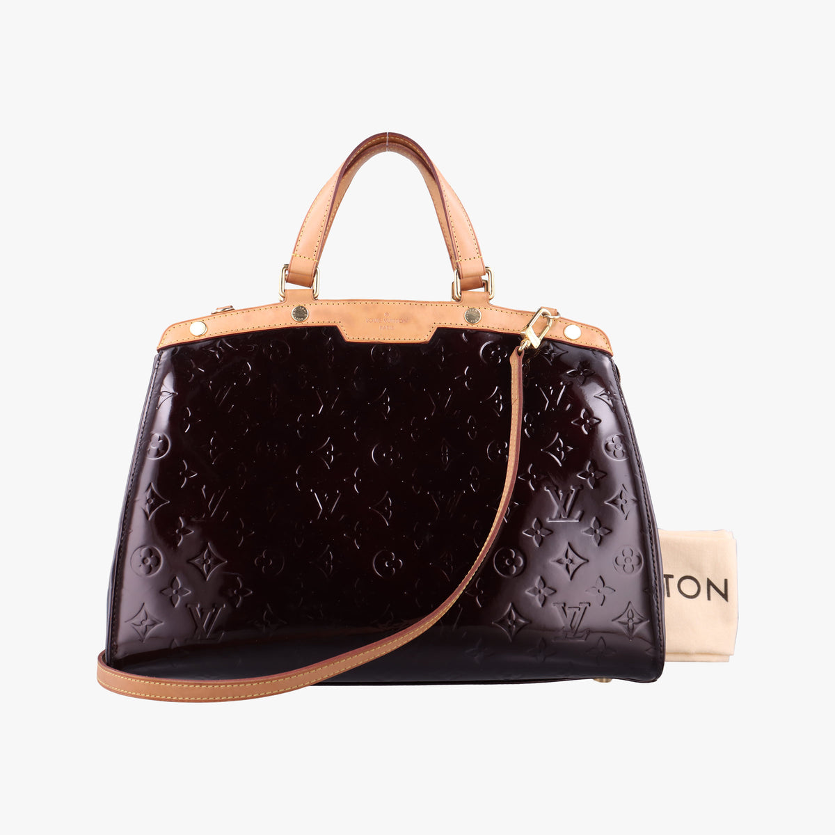 Pre-owned Louis Vuitton Brea GM AMARANTE Vernis M91616 shoulderbag | stylenewstar